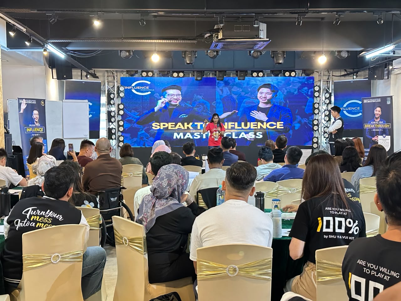 Speaking masterclass with a full audience at Dreamlive Event Space Puchong